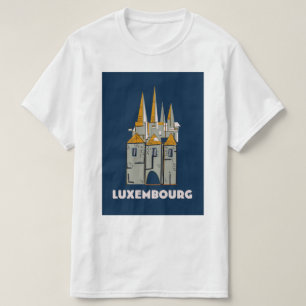 Camiseta Cartel de viaje al estilo retro de Luxemburgo