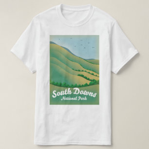 Camiseta Cartel de viaje al parque nacional South Downs
