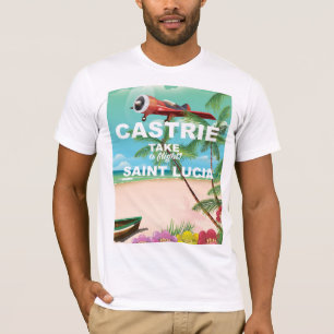 Camiseta Cartel de viaje antiguo de Castrie Santa Lucía