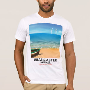 Camiseta Cartel de viaje de Brancaster Norfolk Railway Beac