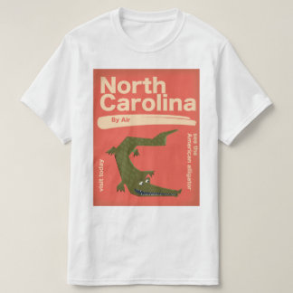 Camiseta cartel de viaje de caimán de Carolina del Norte