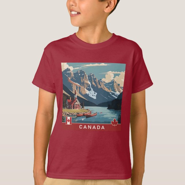Camiseta Cartel de viaje de Canadá (Anverso)