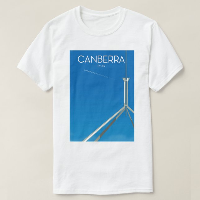Camiseta Cartel de viaje de Canberra Australia (Diseño del anverso)