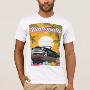 Camiseta Cartel de viaje de coche antiguo de Guatemala