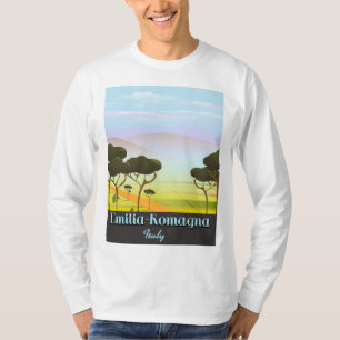 Camiseta cartel de viaje de Emilia-Romaña Italia