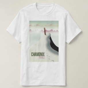 Camiseta Cartel de viaje de esquí Chamonix Francia