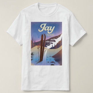 Camiseta Cartel de viaje de esquí de Jay Vermont EE. UU.