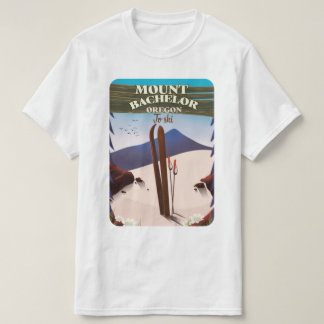 Camiseta Cartel de viaje de esquí de Mount Bachelor Oregon