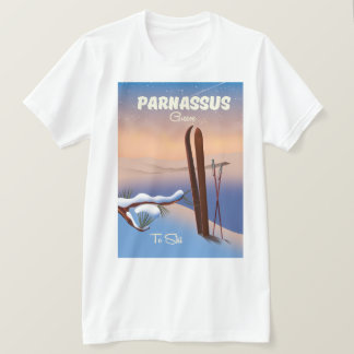 Camiseta Cartel de viaje de esquí de Parnaso Grecia