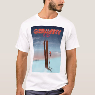 Camiseta Cartel de viaje de esquí en hielo de Alemania