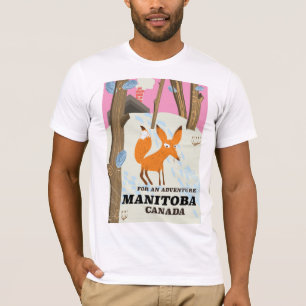 Camiseta Cartel de viaje de estilo vintage de Manitoba Cana
