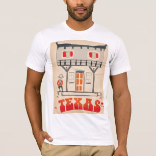Camiseta Cartel de viaje de estilo vintage de vaquero de Te