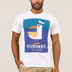Camiseta Cartel de viaje de gaviota de Fomby Lancashire