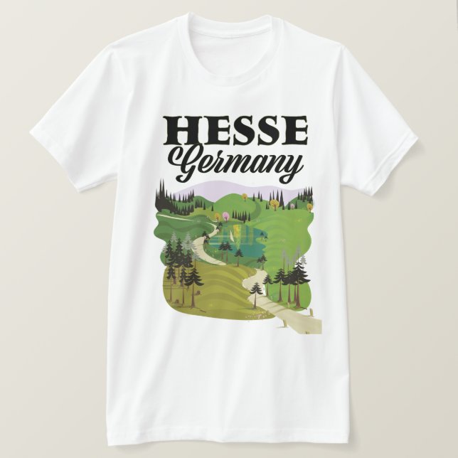 Camiseta Cartel de viaje de Hesse Alemania (Anverso del diseño)