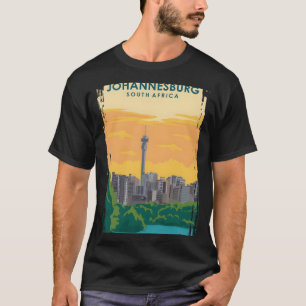 Camiseta Cartel de viaje de Johannesburgo en Sudáfrica