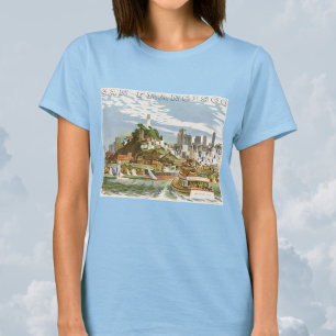 Camiseta Cartel de viaje de la bahía de San Francisco