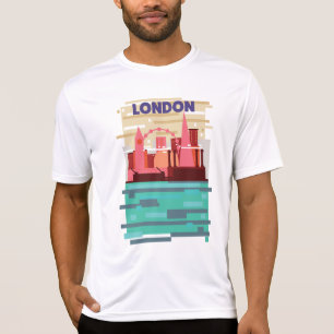 Camiseta Cartel de viaje de la silueta de Londres.
