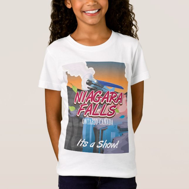 Camiseta Cartel de viaje de las Cataratas del Niágara Ontar (Anverso)