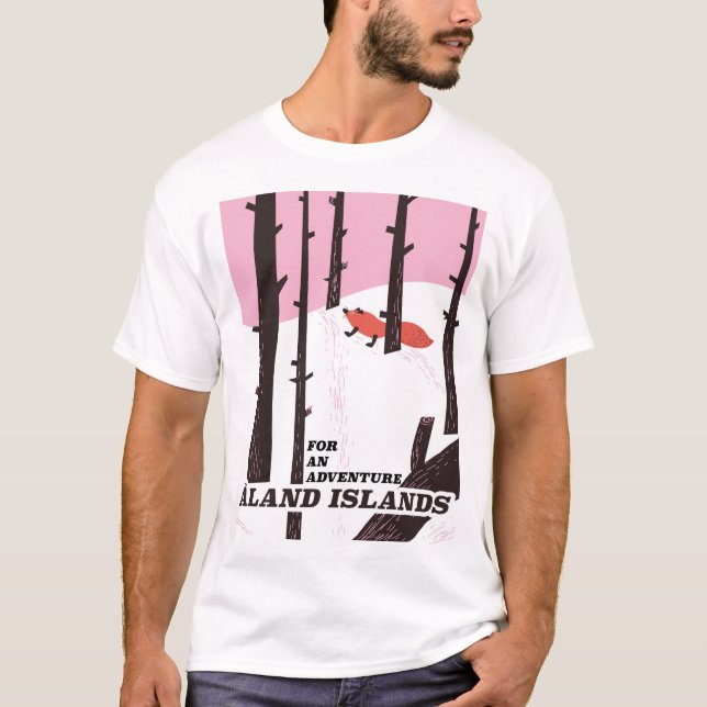 Camiseta Cartel de viaje de las Islas Åland, Finlandia (Anverso)