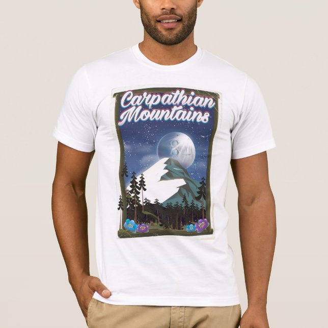Camiseta Cartel de viaje de las montañas de los Cárpatos (Anverso)