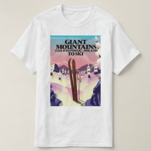 Camiseta Cartel de viaje de las Montañas Gigantes de Poloni