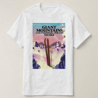 Camiseta Cartel de viaje de las Montañas Gigantes de Poloni