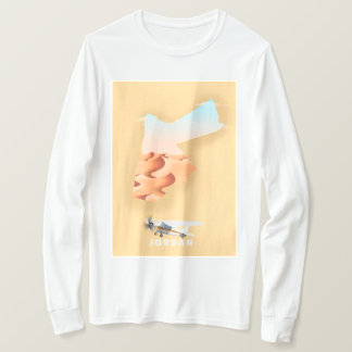 Camiseta Cartel de viaje de mapa ilustrado de Jordania