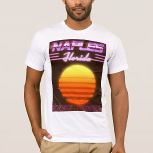 Camiseta Cartel de viaje de Nápoles Florida años 80