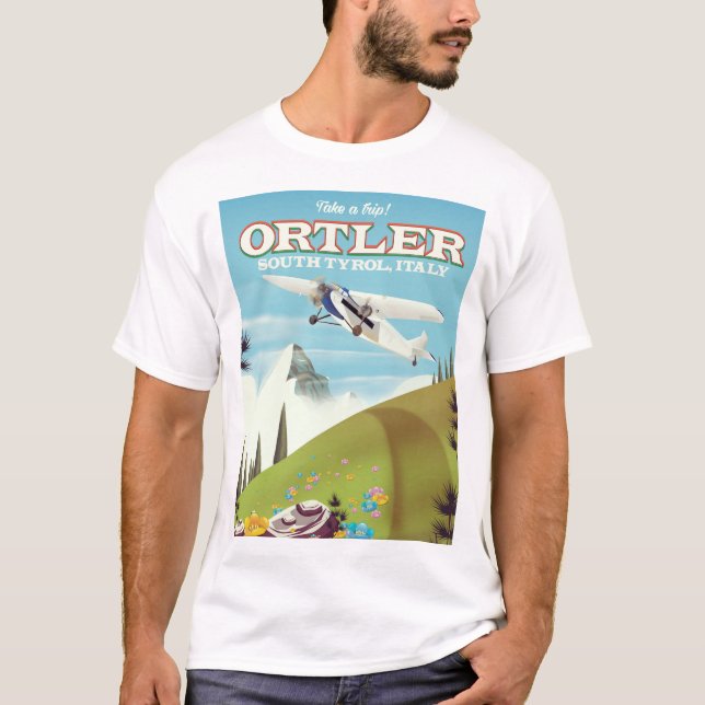 Camiseta Cartel de viaje de Ortler - Tirol del Sur - Italia (Anverso)