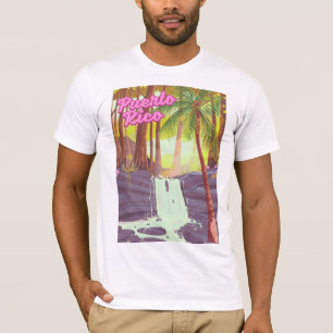 Camiseta cartel de viaje de Palma Tropical de Puerto Rico