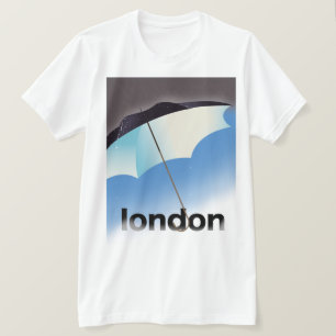Camiseta Cartel de viaje de paraguas de Londres