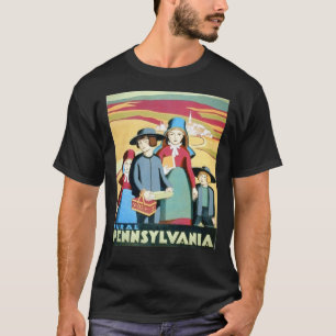 Camiseta Cartel de viaje de Pennsylvania Amish T-Shirt