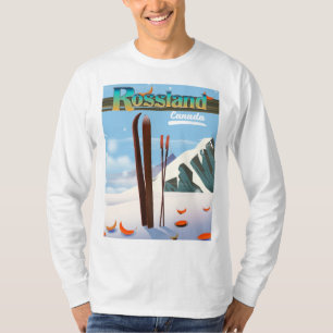 Camiseta Cartel de viaje de Rossland Canadá.