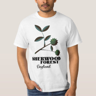 Camiseta Cartel de viaje de Sherwood Forest England Magnet