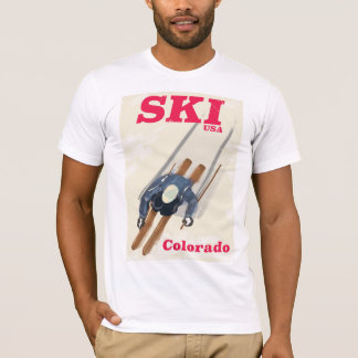 Camiseta Cartel de viaje de Ski USA Colorado