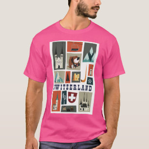 Camiseta Cartel de viaje de Suiza