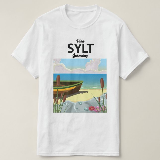 Camiseta Cartel de viaje de Sylt Germany (Diseño del anverso)