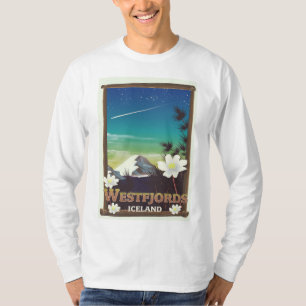 Camiseta Cartel de viaje de Westfjords Islandia