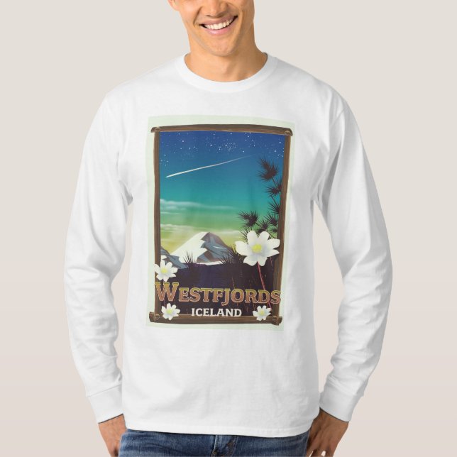 Camiseta Cartel de viaje de Westfjords Islandia (Anverso)