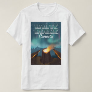 Camiseta Cartel de viaje de White Horse Canadá
