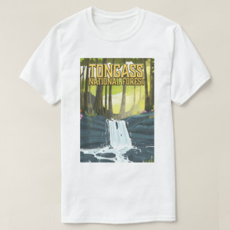 Camiseta cartel de viaje del bosque nacional Tongass