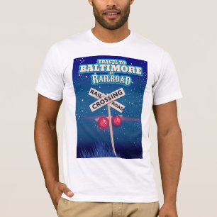 Camiseta Cartel de viaje del cruce ferroviario de Baltimore