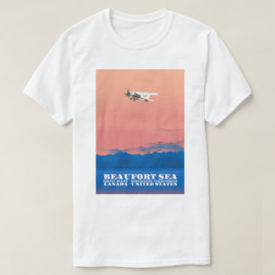 Camiseta Cartel de viaje del Mar de Beaufort Canadá EE. UU.