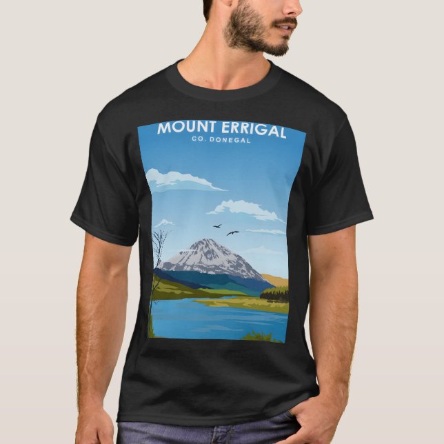 Camiseta Cartel de viaje del Monte Errigal Donegal Ireland (Anverso)
