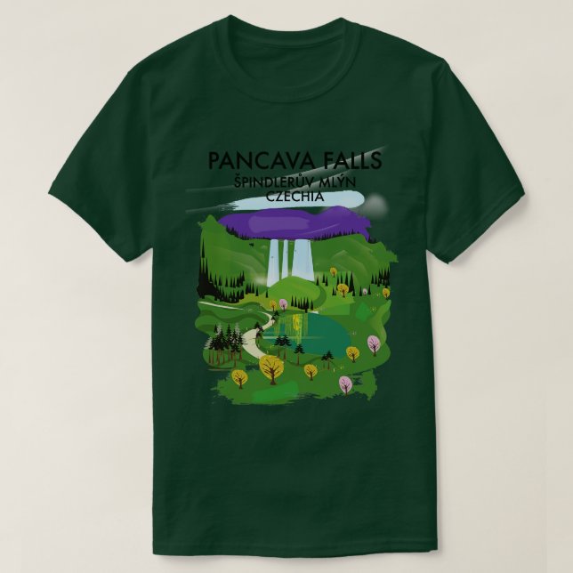 Camiseta Cartel de viaje del Pancava Falls pindlerv Millón  (Diseño del anverso)