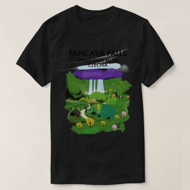 Camiseta Cartel de viaje del Pancava Falls pindlerv Millón  (Diseño del anverso)