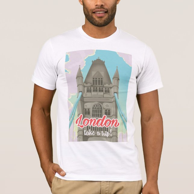 Camiseta Cartel de viaje del puente de la Torre de Londres (Anverso)