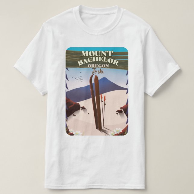 Camiseta Cartel de viaje en la estación de esquí de Mount B (Diseño del anverso)