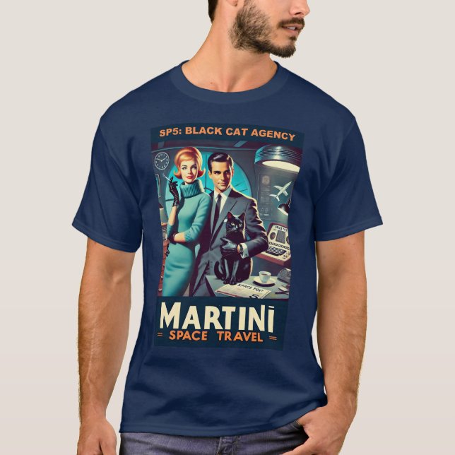 Camiseta Cartel de viaje espacial Martini SP5: Agencia de g (Anverso)