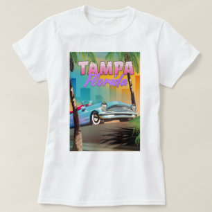 Camiseta Cartel de viaje hermoso de Tampa Florida.
